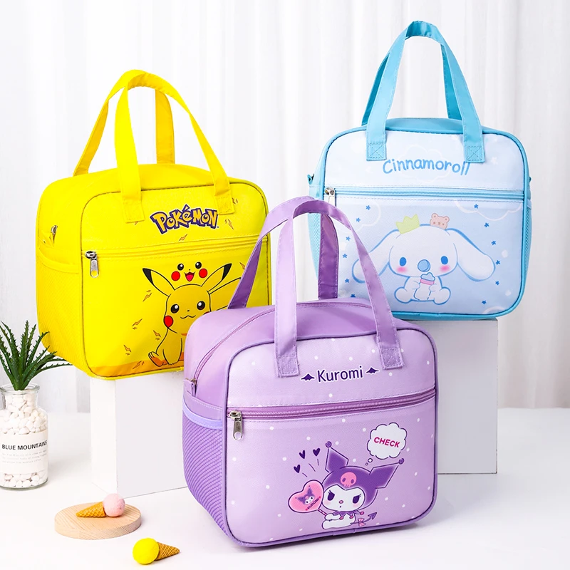 学生饭盒袋保温大号手拎带饭午餐包防水可爱卡通儿童便当袋午餐袋