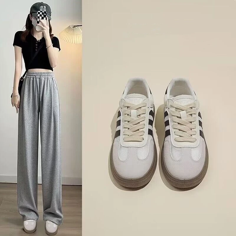 阿甘鞋女鞋新款鞋子女款2025小众百搭爆款德训鞋女小白鞋夏季网鞋