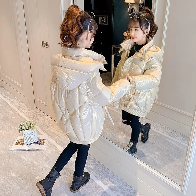 童装女童棉衣冬装中长款儿童棉袄加绒加厚冬季中大童女孩棉服外套