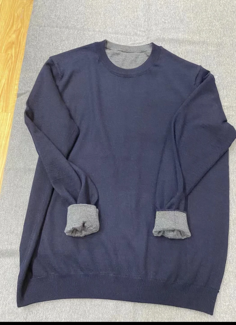 精华双层男士半高领羊绒衫。