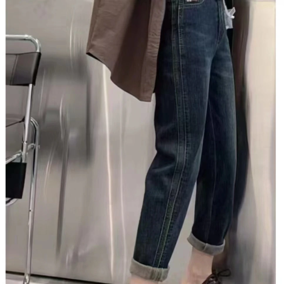 当当家-（洋气款）时尚休闲百搭宽松显瘦秋冬高腰弹力牛仔裤-68281