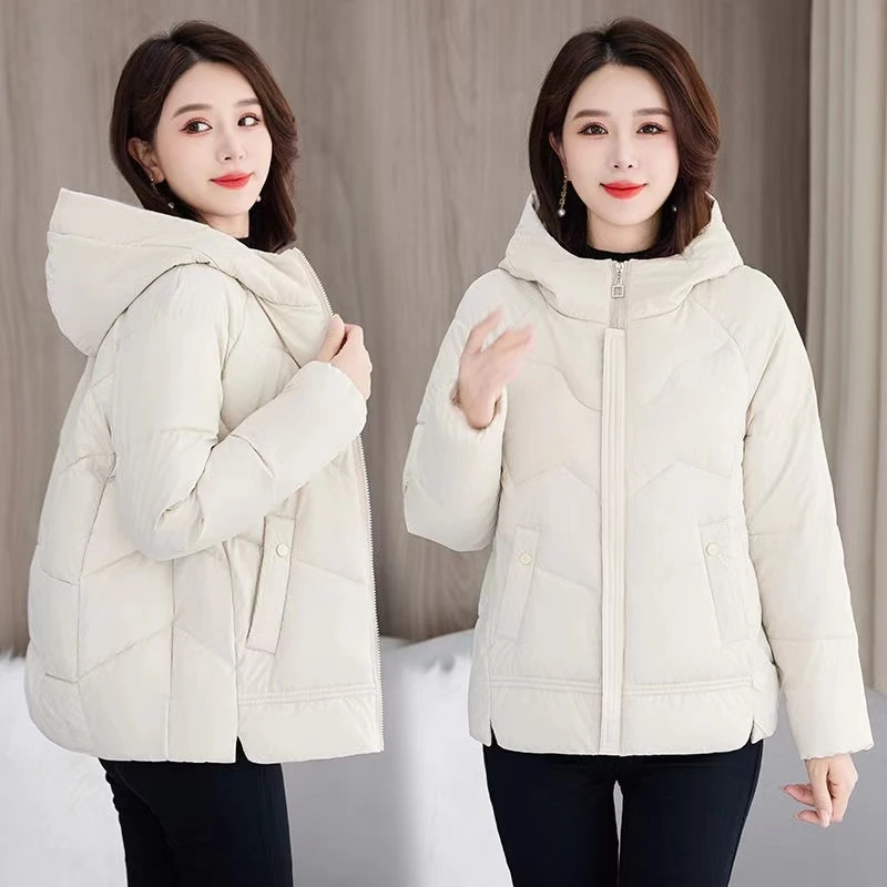 当当家-(品质）时尚休闲百搭连帽韩版冬季简约轻盈棉服--476