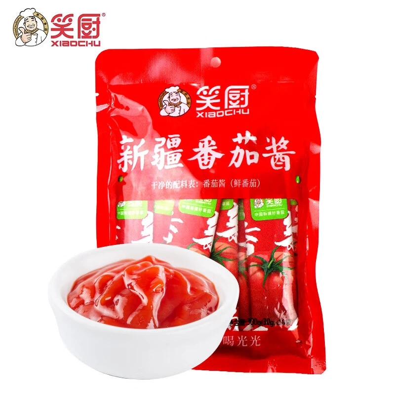 笑厨新疆纯番茄酱独立小包装30g/袋家用薯条披萨意面汤底酱家用
