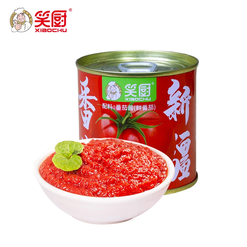 【送保鲜盖小勺】新疆笑厨番茄酱198g罐0脂小罐装家用西红柿酱