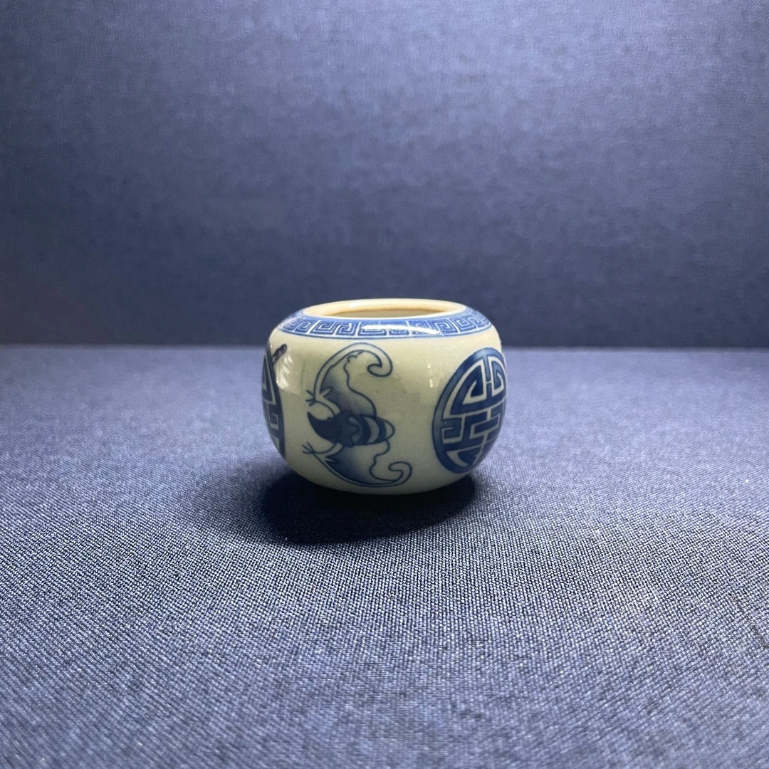 靛颏鸟笼食罐青花三件套鸟笼配件（含镶头）