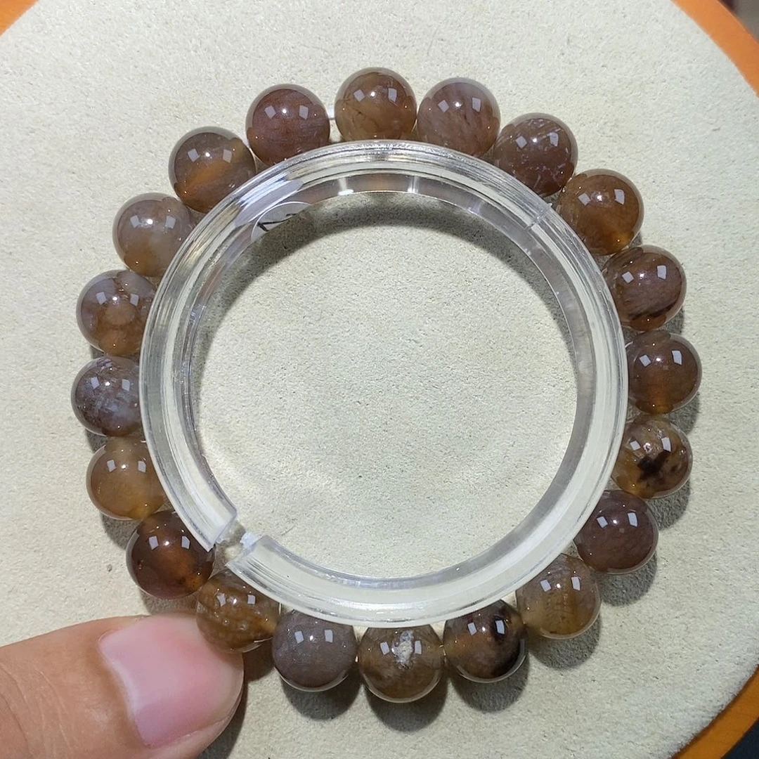 硅化珊瑚（珊瑚玉）手串未镶嵌黑冰8