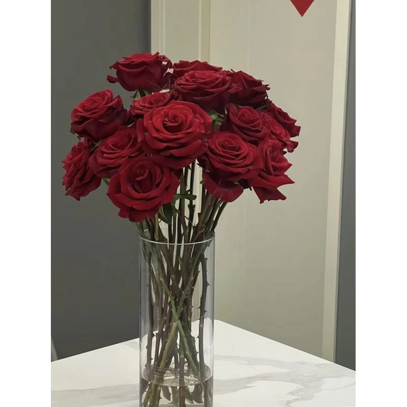 【顺丰包邮】高原红单头玫瑰鲜切花高品质云南直发室内桌面水养送礼