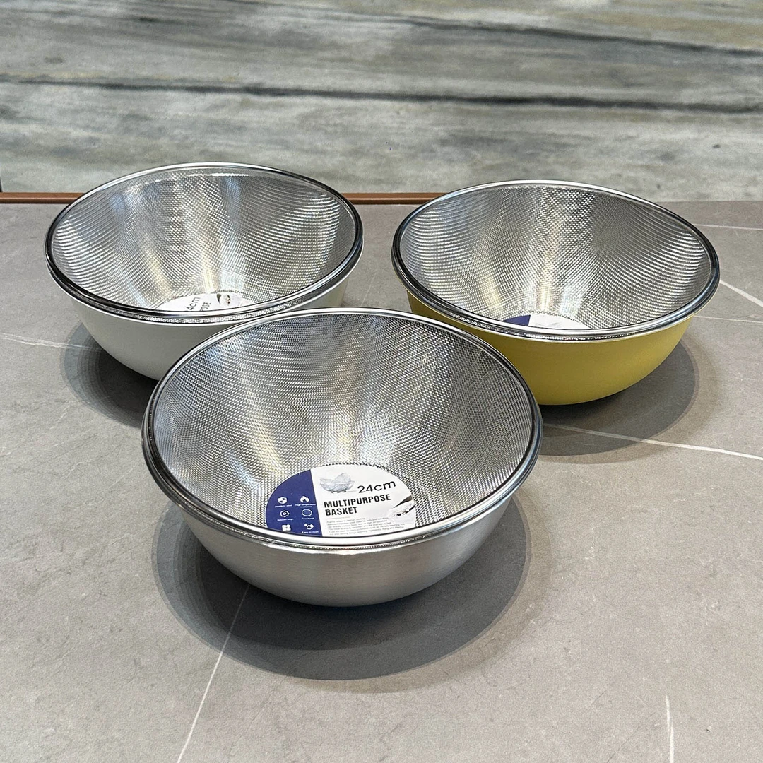 【Sungsa】日式304不锈钢沥水篮套装带刻度沙拉盆烘焙打蛋盆