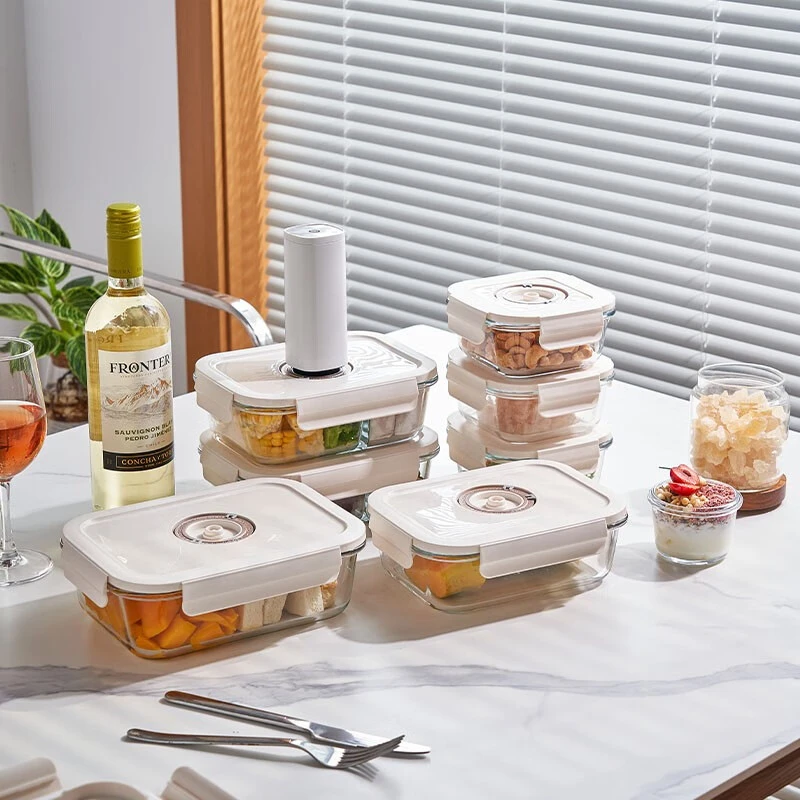 【Sungsa】真空保鲜盒上班族学生饭盒便当盒玻璃材质