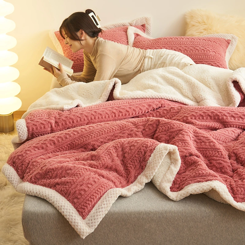 俞兆林秋冬提花毛毯塔芙绒多功能毛毯加厚绒毛毯加绒双面绒午睡毯
