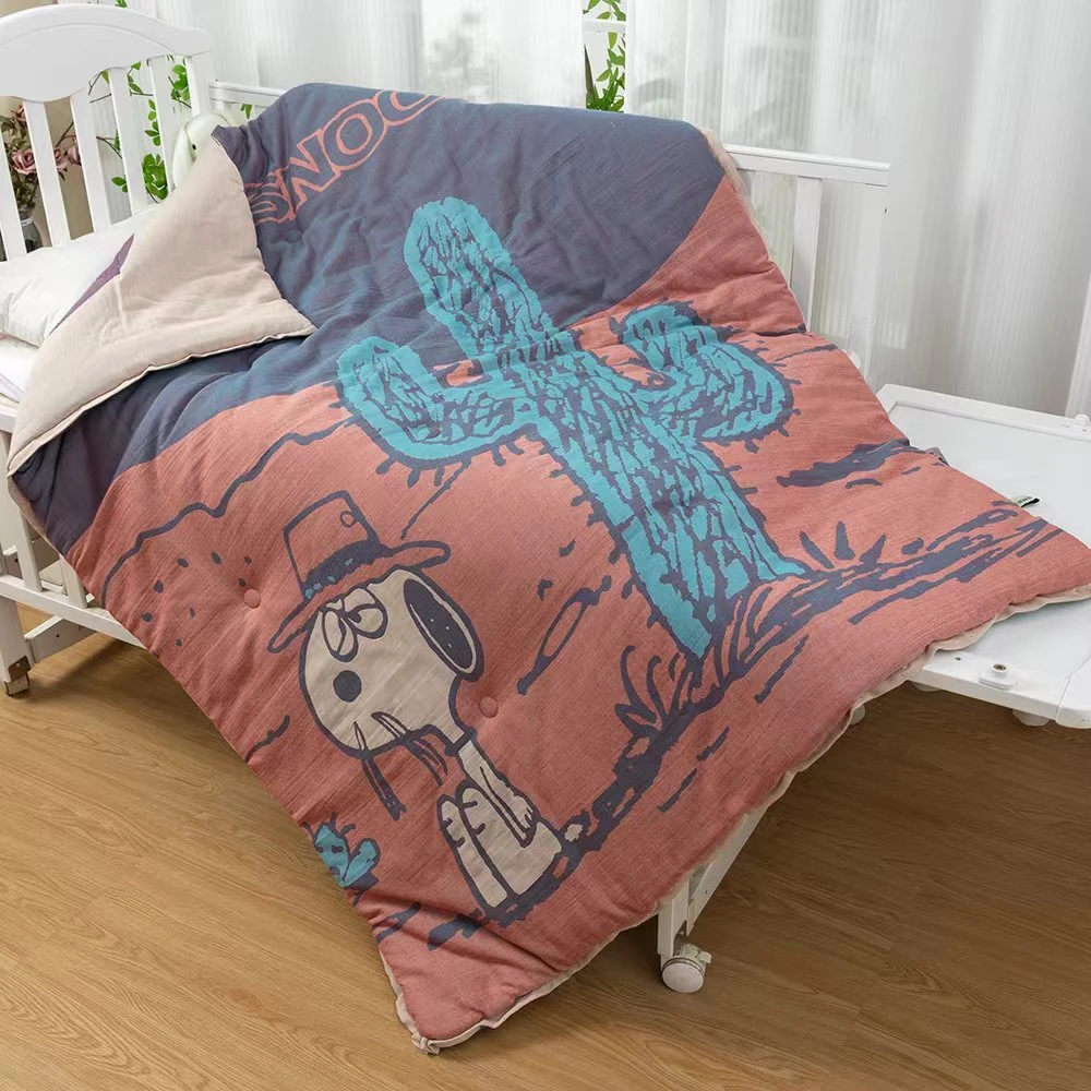 【Snoopy/史努比】纯棉双层纱冬被120*150cm