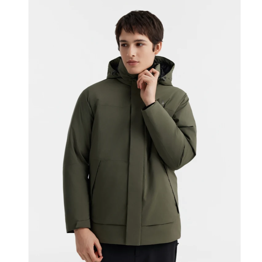 【戈尔面料】比音勒芬白鹅绒羽绒服防风防水透气加厚保暖外套男