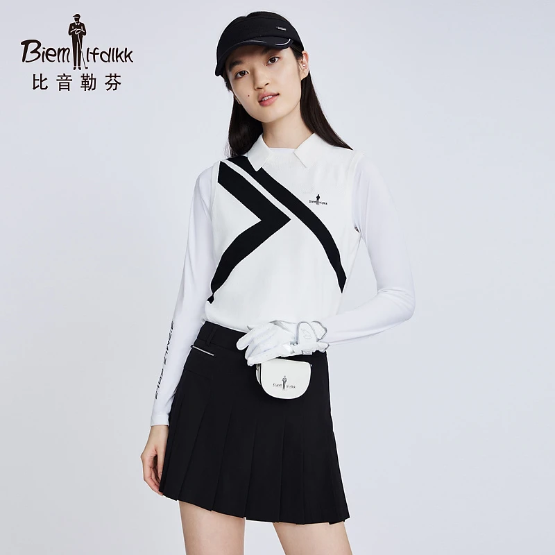 【包芯纱】比音勒芬夏季高尔夫女装秋季新款运动撞色条纹亲肤背心