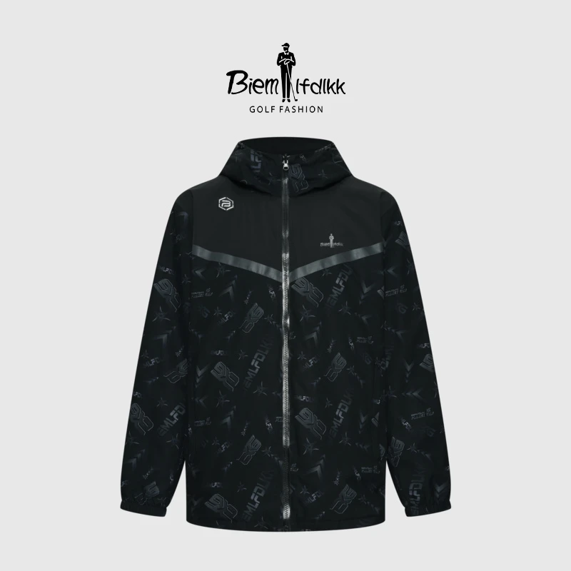 【抗皱挺括】比音勒芬高尔夫秋季高级感男户外夹克印花双面穿男外套