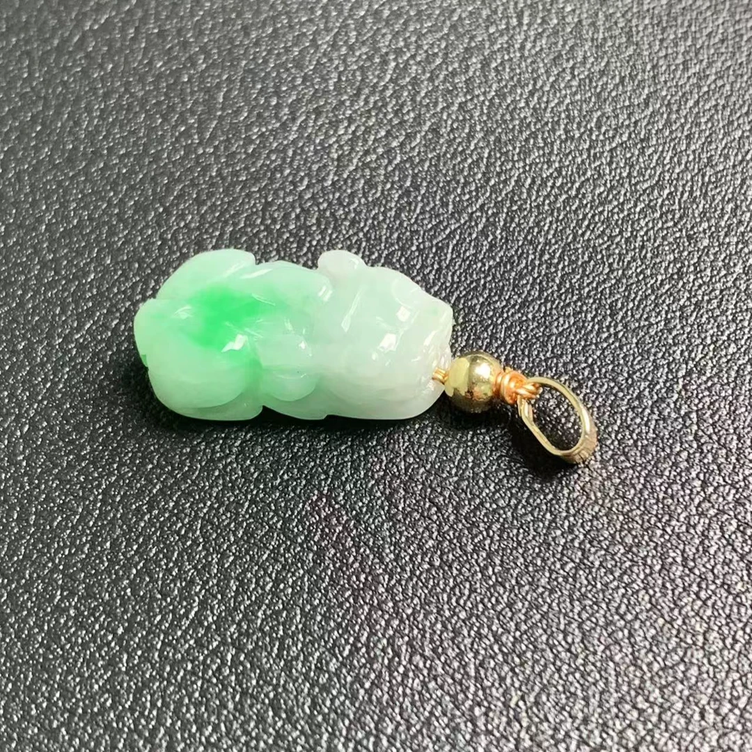 天然缅甸翡翠A货貔貅吊坠