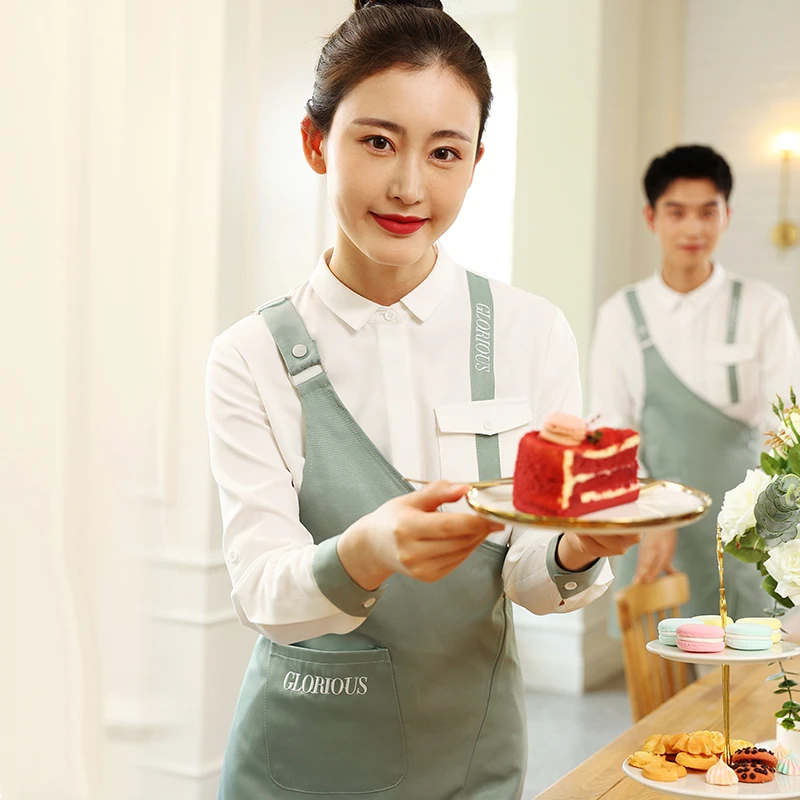 衣研堂面包店餐饮服务员工作服长袖秋冬季餐厅蛋糕奶茶店服装定制