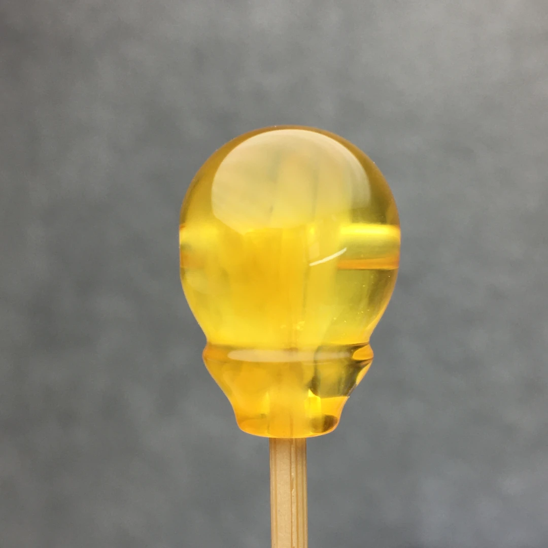 微瑕琥珀蜜蜡三通 对孔13.6mm厚14mm纯手工打磨 天然保真无烤色