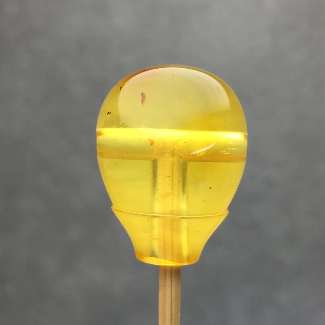 微瑕琥珀蜜蜡三通 对孔15.6mm纯手工打磨 天然原矿保真 无烤色