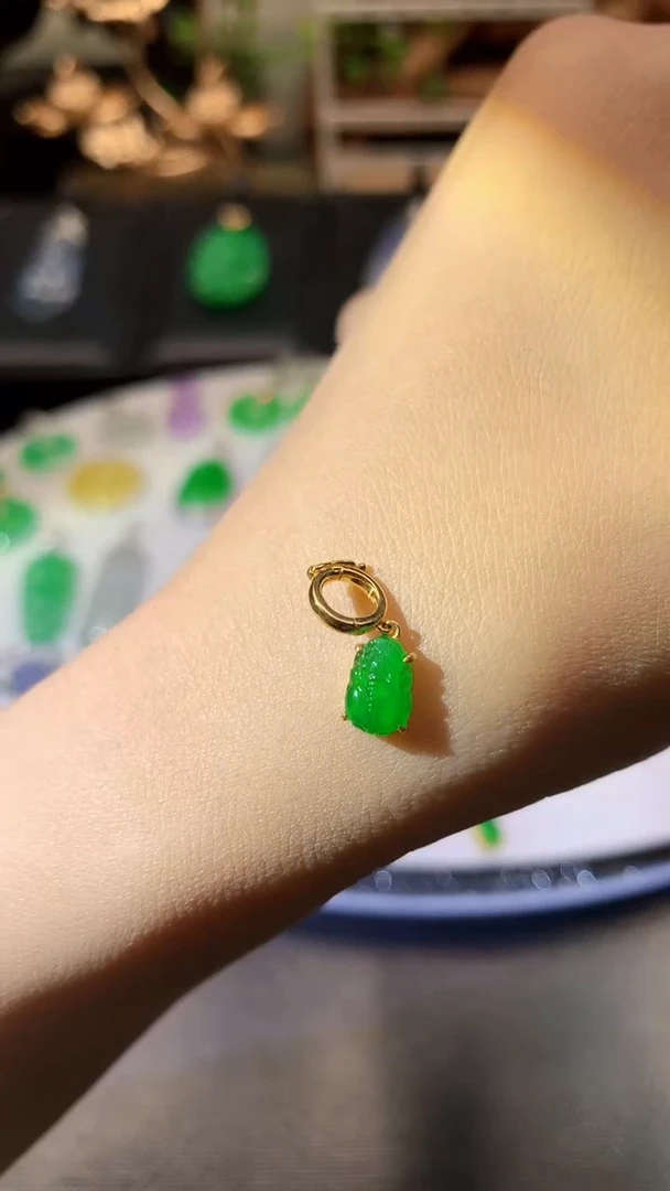 【闪购商品】翡翠颈饰18K金镶嵌我