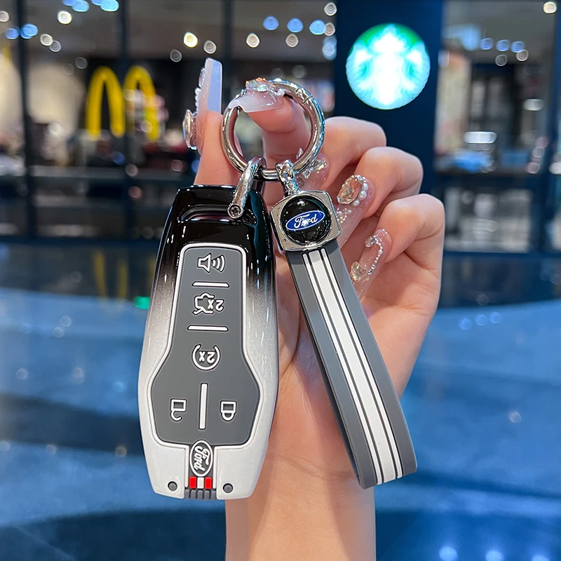 适用于福特金牛座钥匙套17-18款探险者野马mustang汽车扣包壳金属