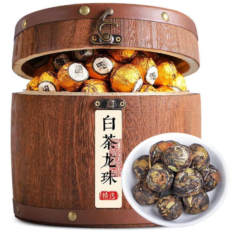 陈一凡白茶龙珠 福鼎白茶叶2015年陈香老白茶 节日送礼礼盒装500g