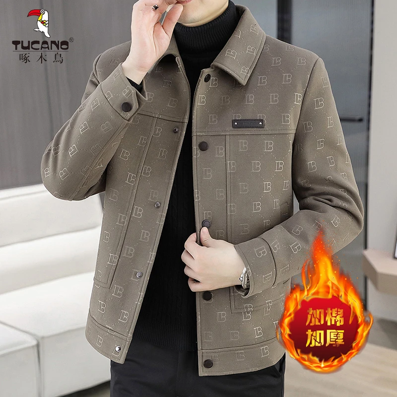 TUCANO/啄木鳥秋冬新款加棉加厚男士翻领加厚石墨烯时尚夹克帅气