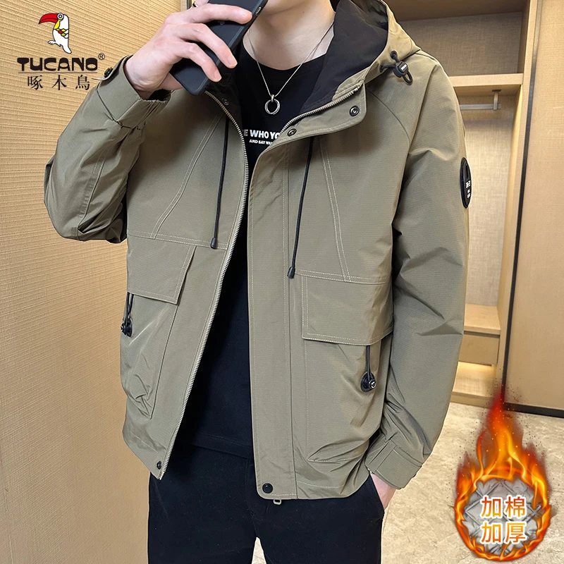 TUCANO/啄木鳥工装连帽夹克防风休闲衣服男士休闲外套男装春秋季