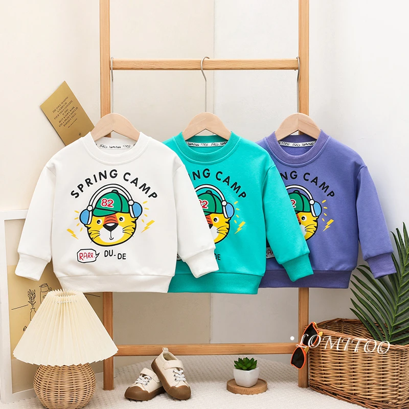 【小黄鸭专属】2024春秋季新款老虎基础卫衣4W039