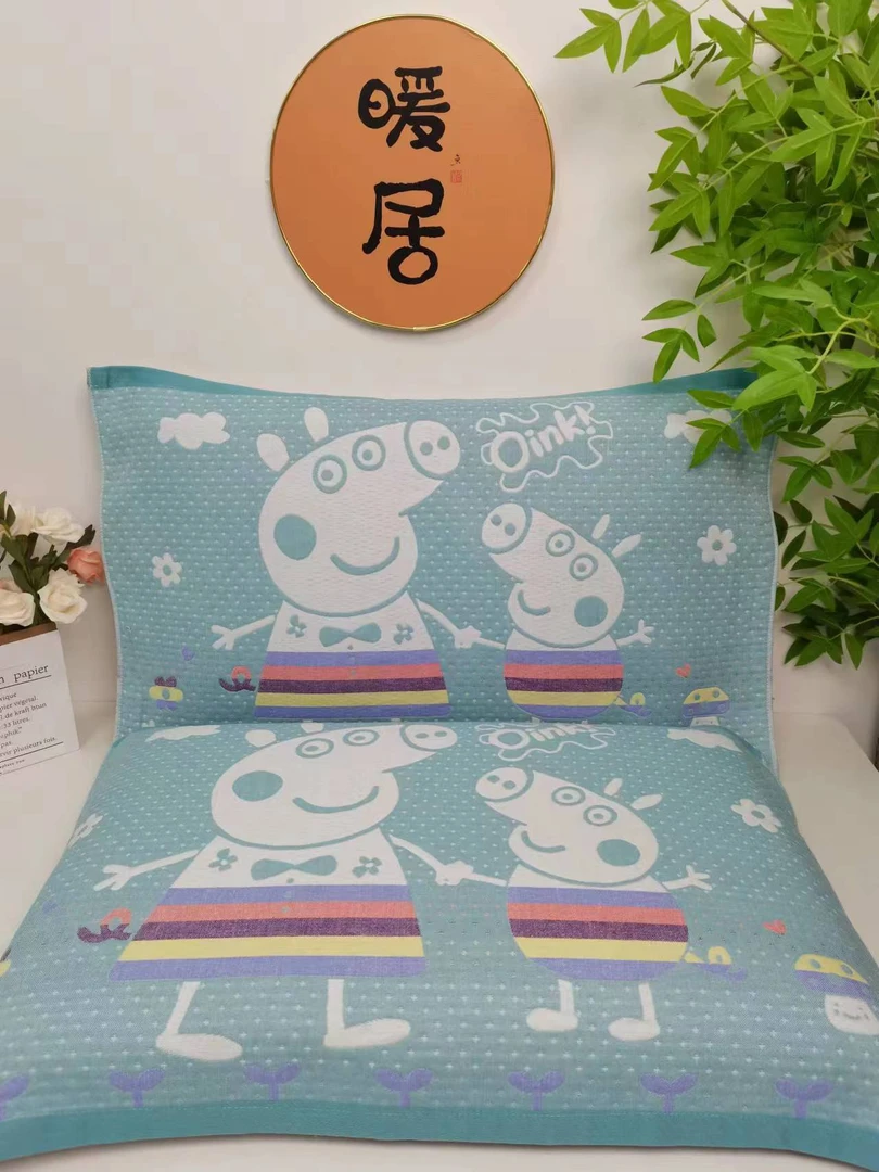 【三层包边纯棉大号纱布枕巾52*78一对装】