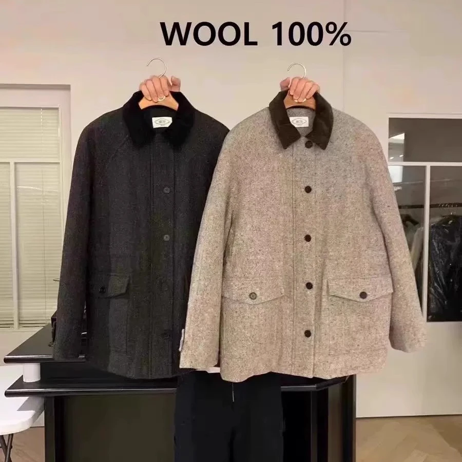 韩国东大门代购brush外套2024秋冬款时尚拼色棉服外套