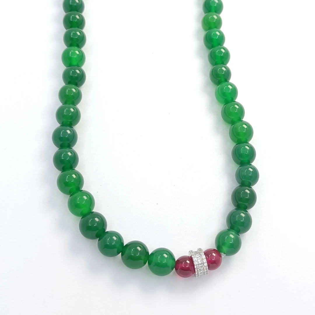 铜合金莫桑石项链 RSS-55355  项链气质轻奢欧美时尚简约