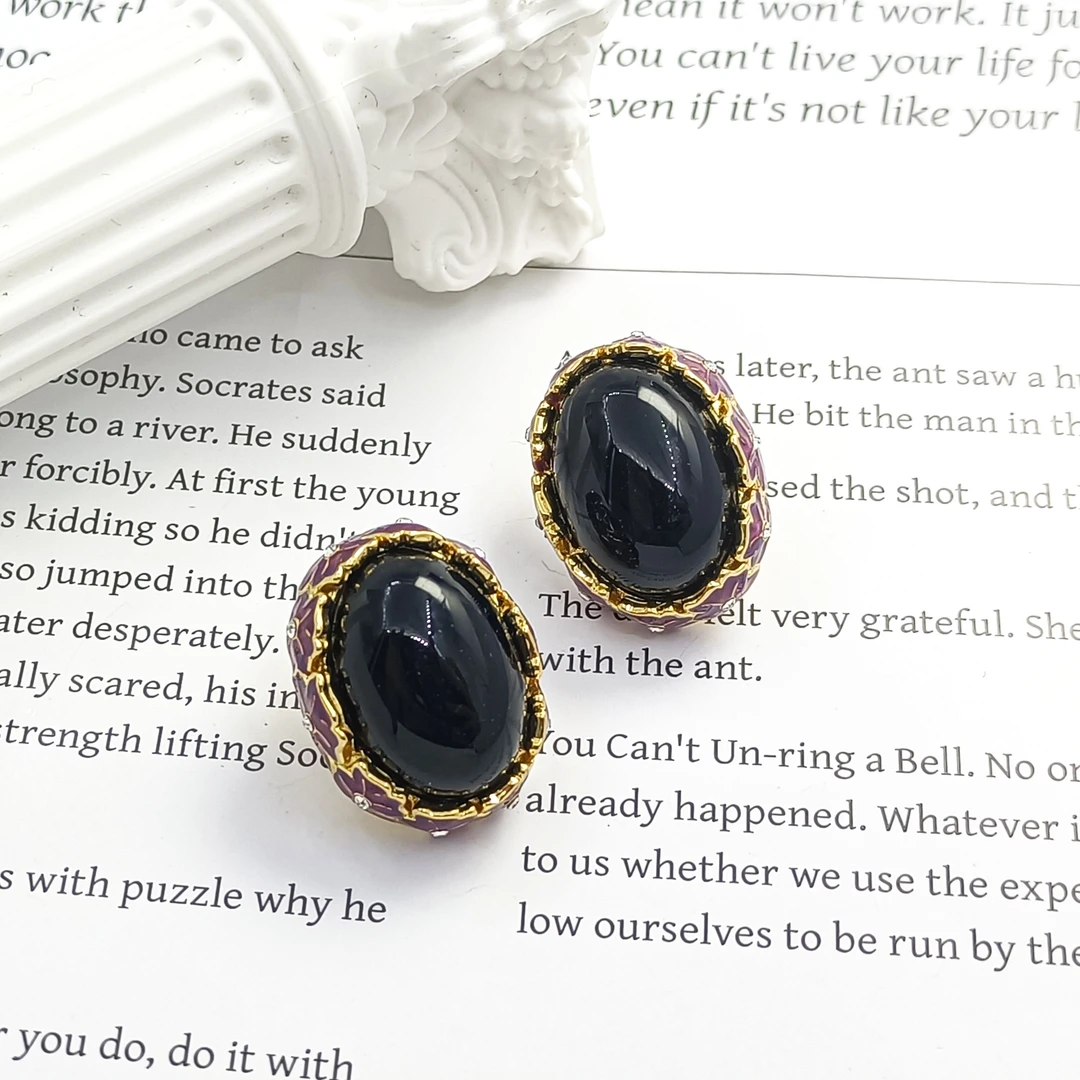 铜合金合成锆石耳饰 ZFL-55517 耳饰个性简约小众简约欧美