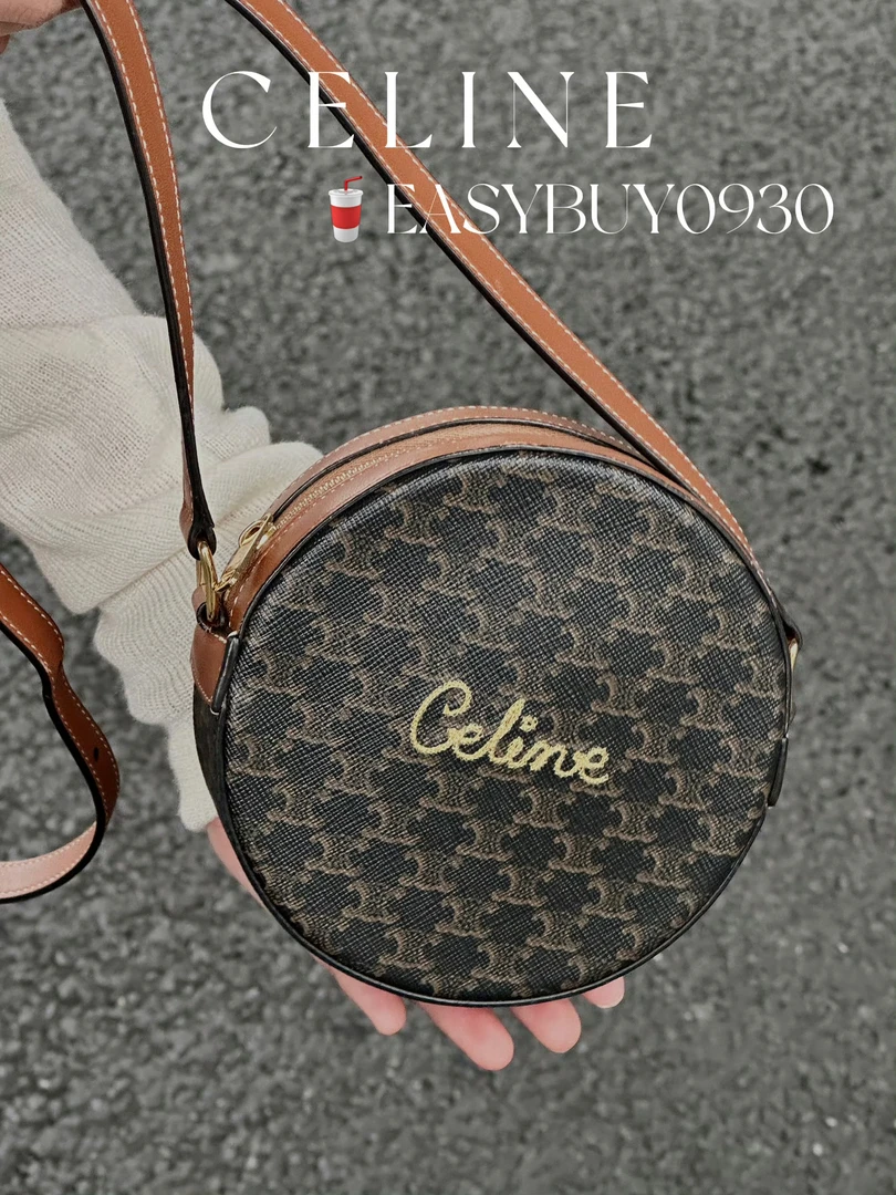 99新 Celine/思琳 老花圆饼99新 腋下包 很可爱 上身效果特别减龄