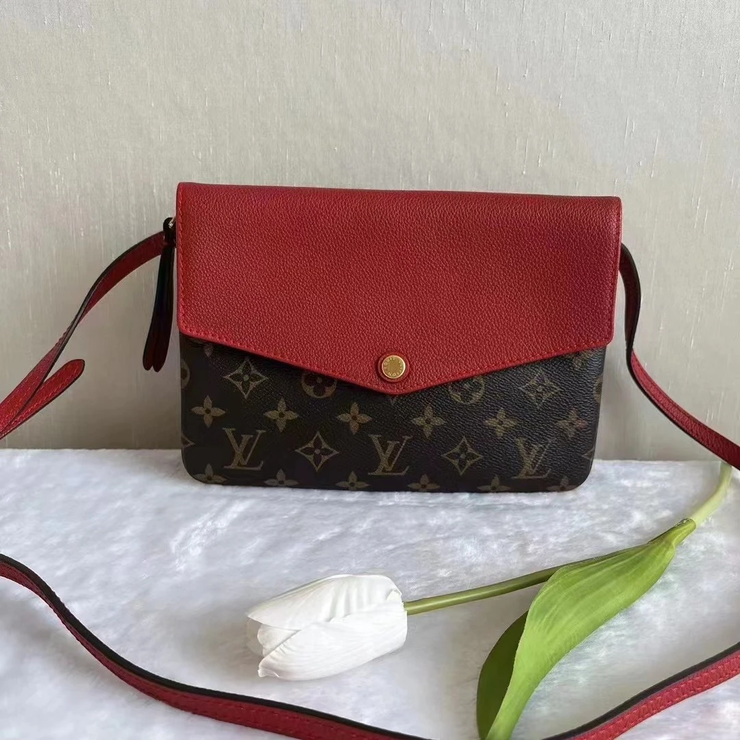 99新 LouisVuitton/路易威登 LV Twice信封包，限量款老花信封包