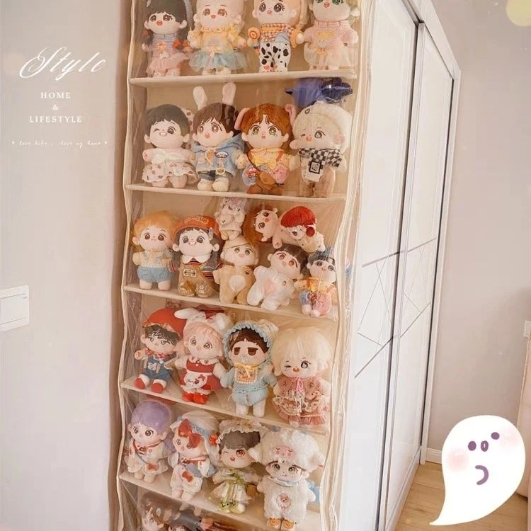 娃娃收纳挂袋毛绒玩偶公仔包包门后墙防潮防尘储物收纳挂袋全封闭