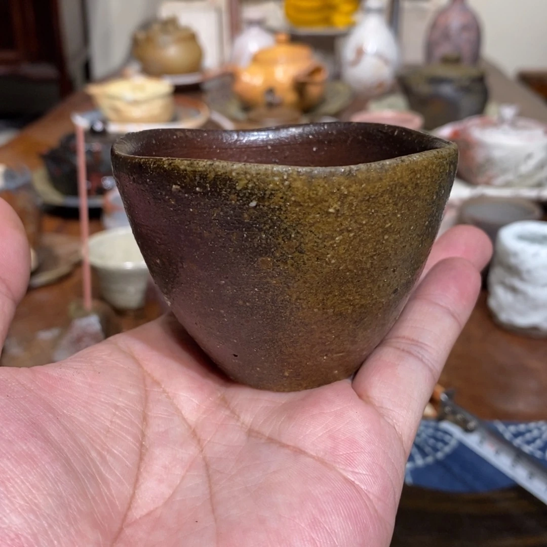 柴烧侘寂粗陶茶具