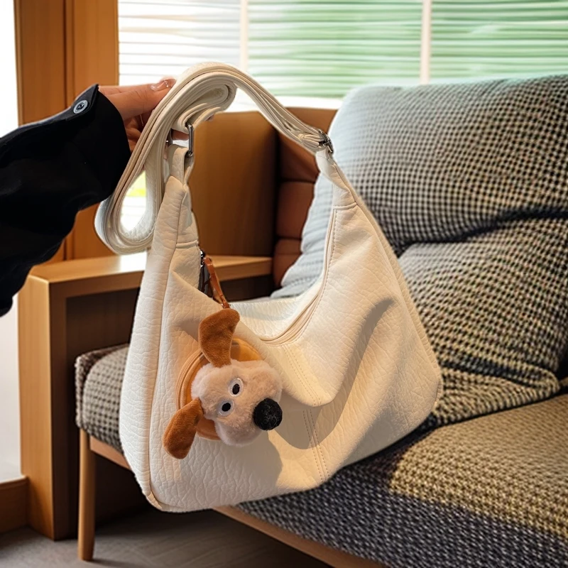 大容量简约托特包复古软皮休闲百搭单肩通勤包2024秋冬新款斜挎包