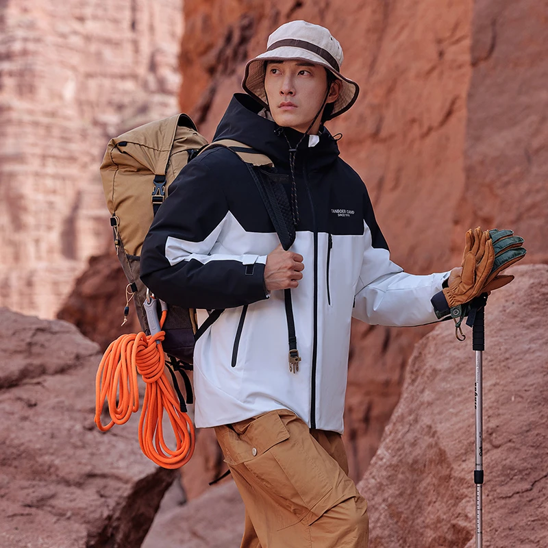 坦博尔连帽羽绒服男女同款情侣新款一衣三穿秋冬露营外套户外登山