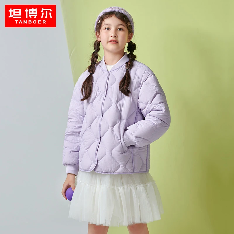 坦博尔2022新款童装羽绒服男女同款轻暖轻薄羽绒服外套TC330106