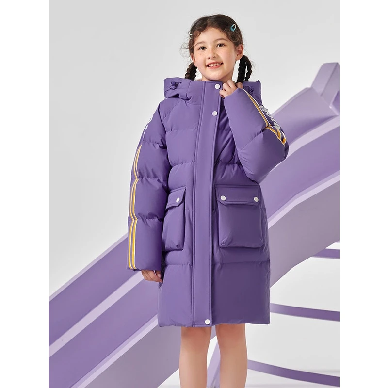 坦博尔儿童羽绒服冬季长款男童女童保暖加厚外套TC331601