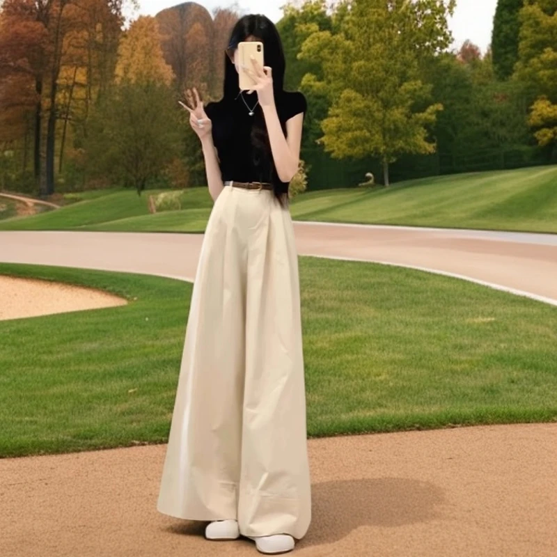 夏季新款搭配慵懒风上衣+裤子尤莱特系穿搭干练气质减龄两件套女