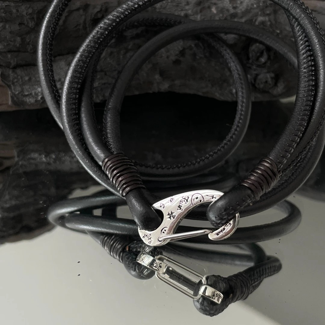 恋美 坠链均925银 N09420 s03752涂鸦弯钩双层咩咩皮