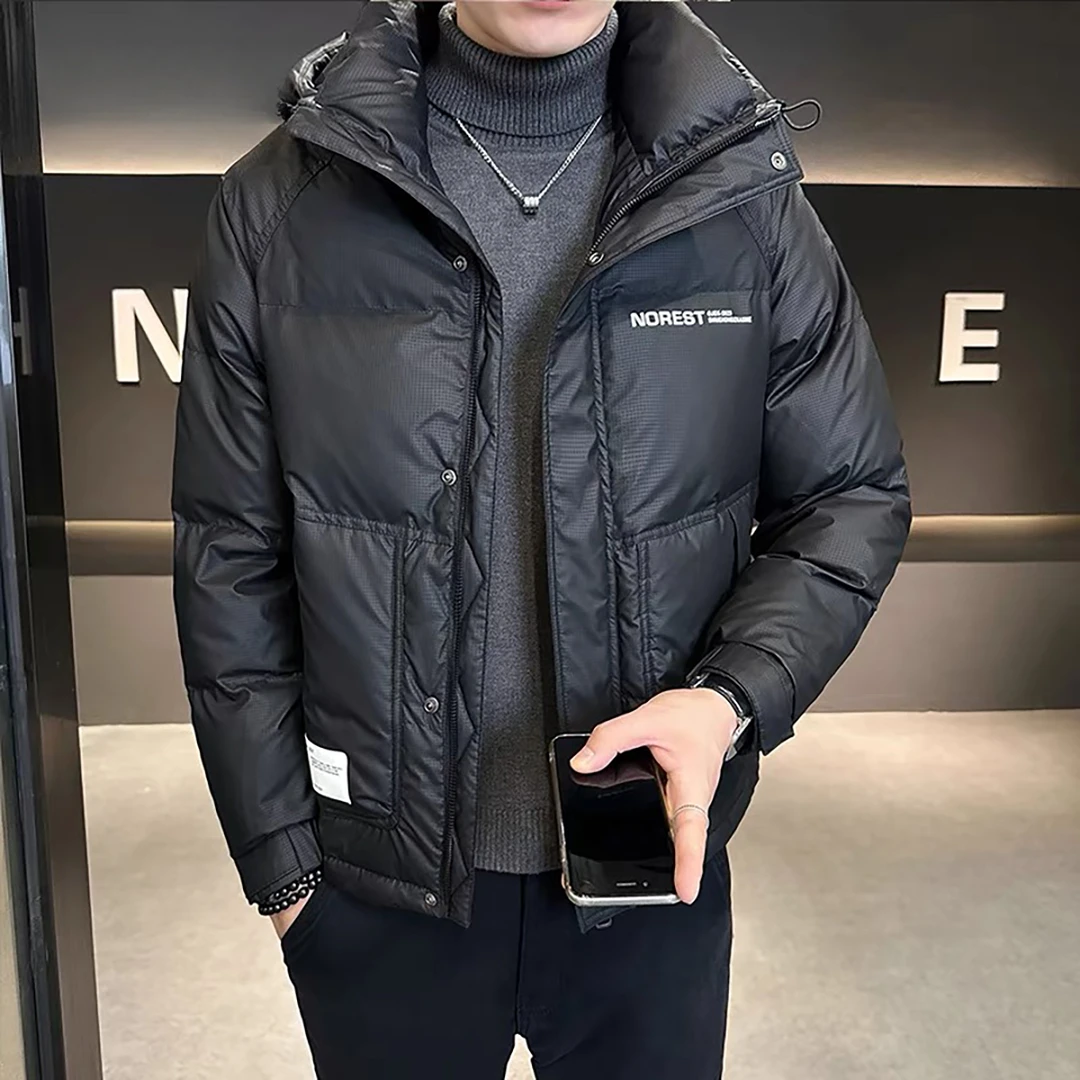 【加厚连帽御寒外套】23915-纯色连帽百搭男女同款时尚外套