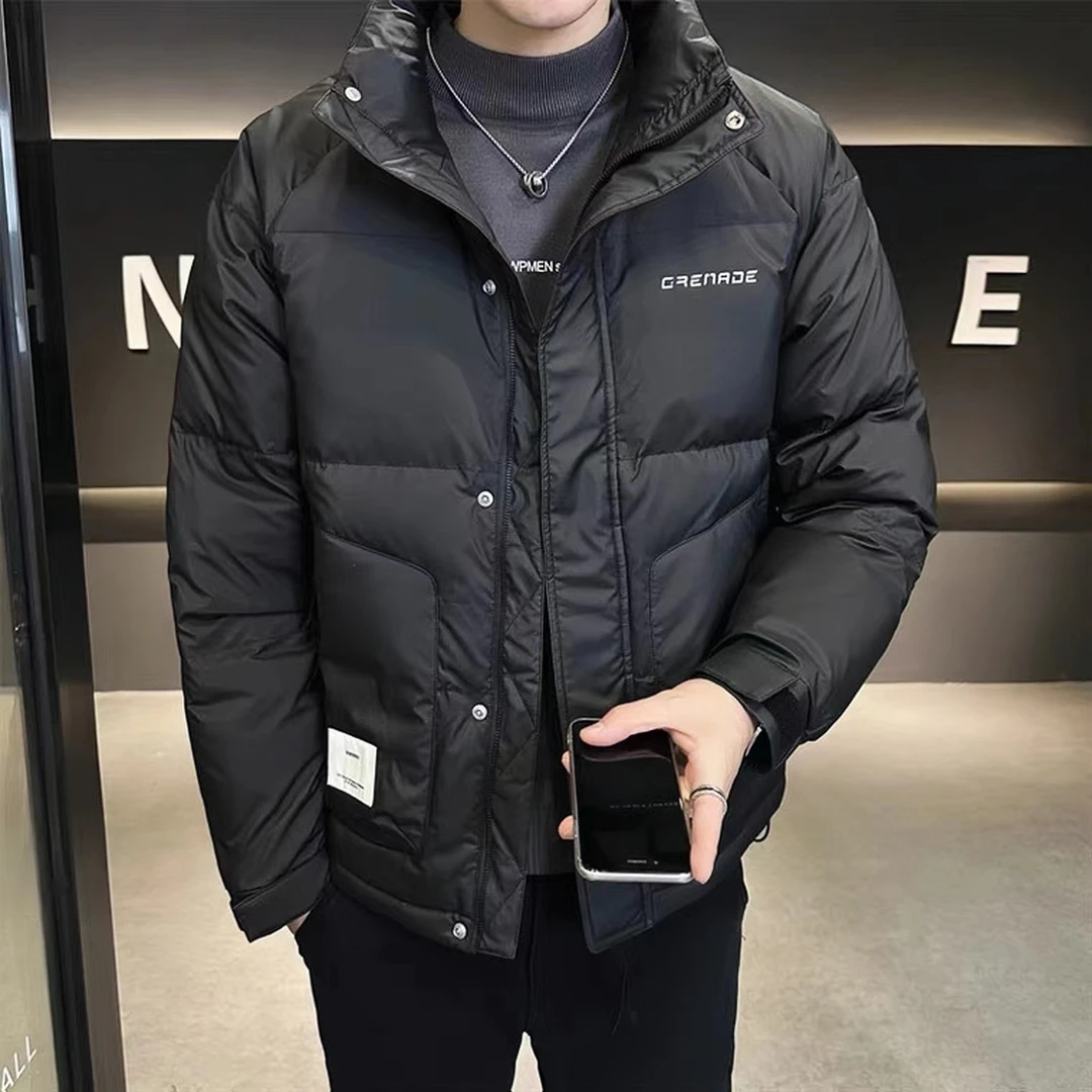 【三防加厚羽绒服】冬季加厚立领保暖情侣休闲保暖外套H-111