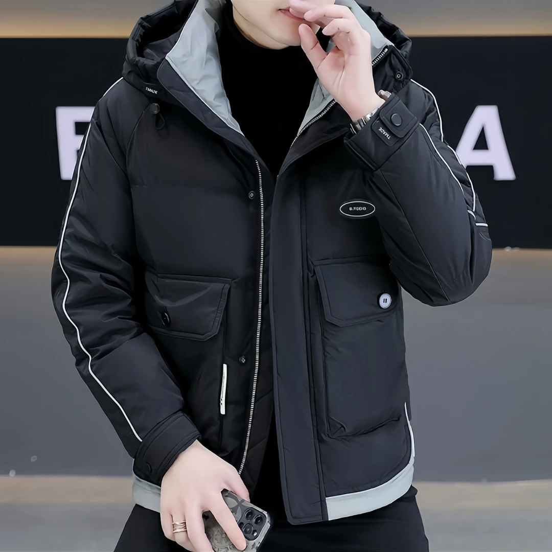 【雪域战甲 80白鸭绒】三防工装连帽加厚情侣保暖羽绒服-9959