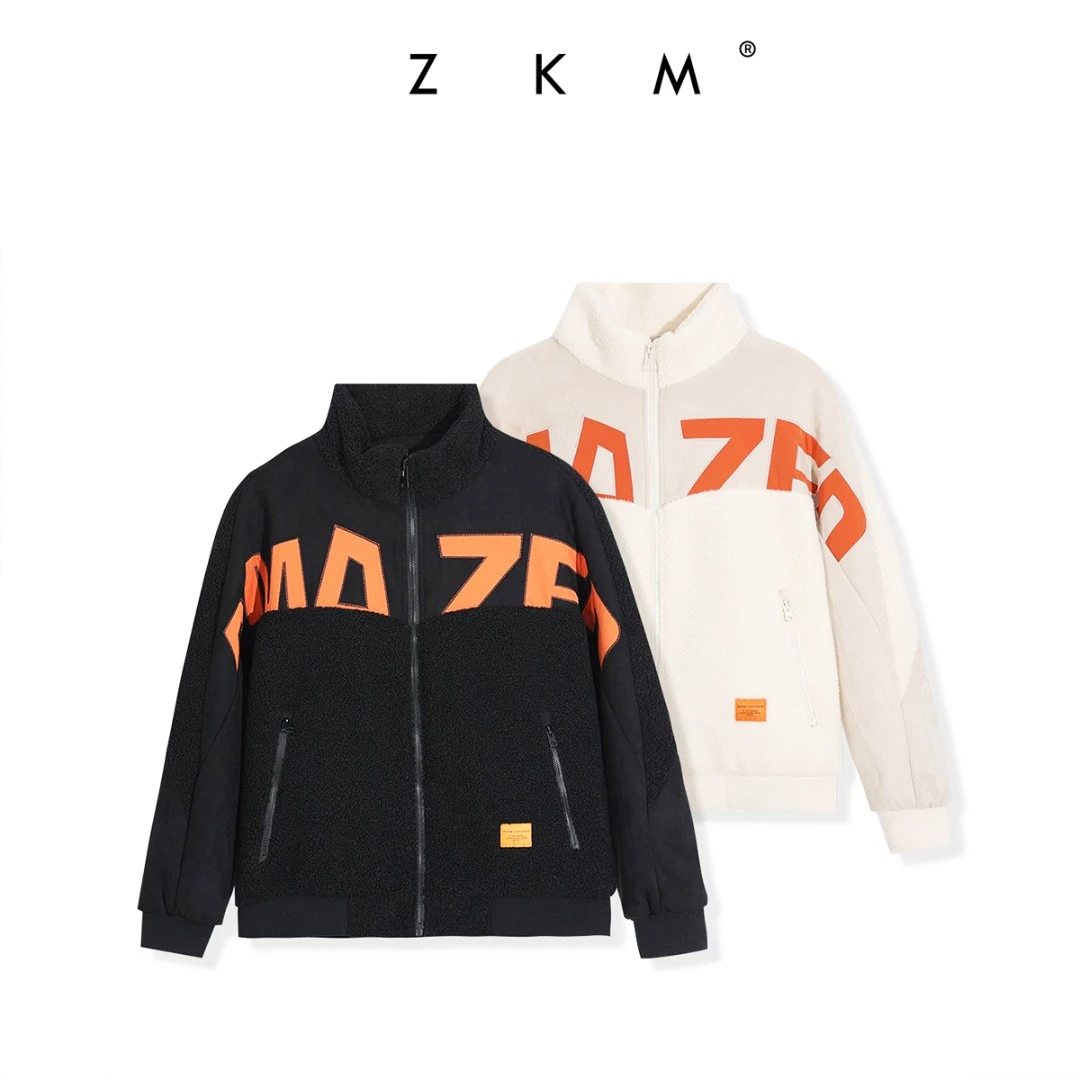 【加厚奥粒绒拼接撞色】7081-秋季加厚防风保暖情侣款休闲夹克