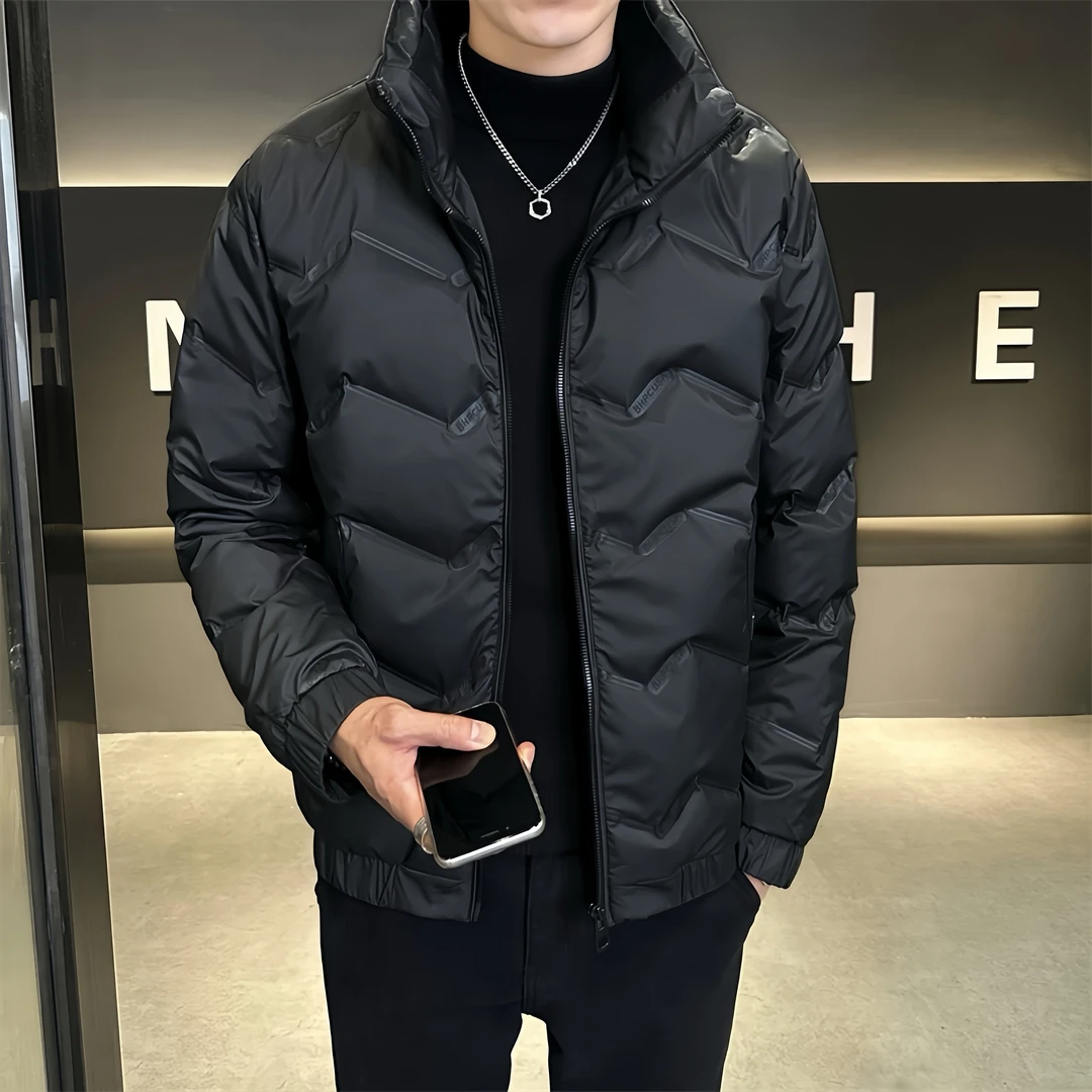 【大朵鸭绒】冬季新款立领三防肤感保暖休闲外套-8801