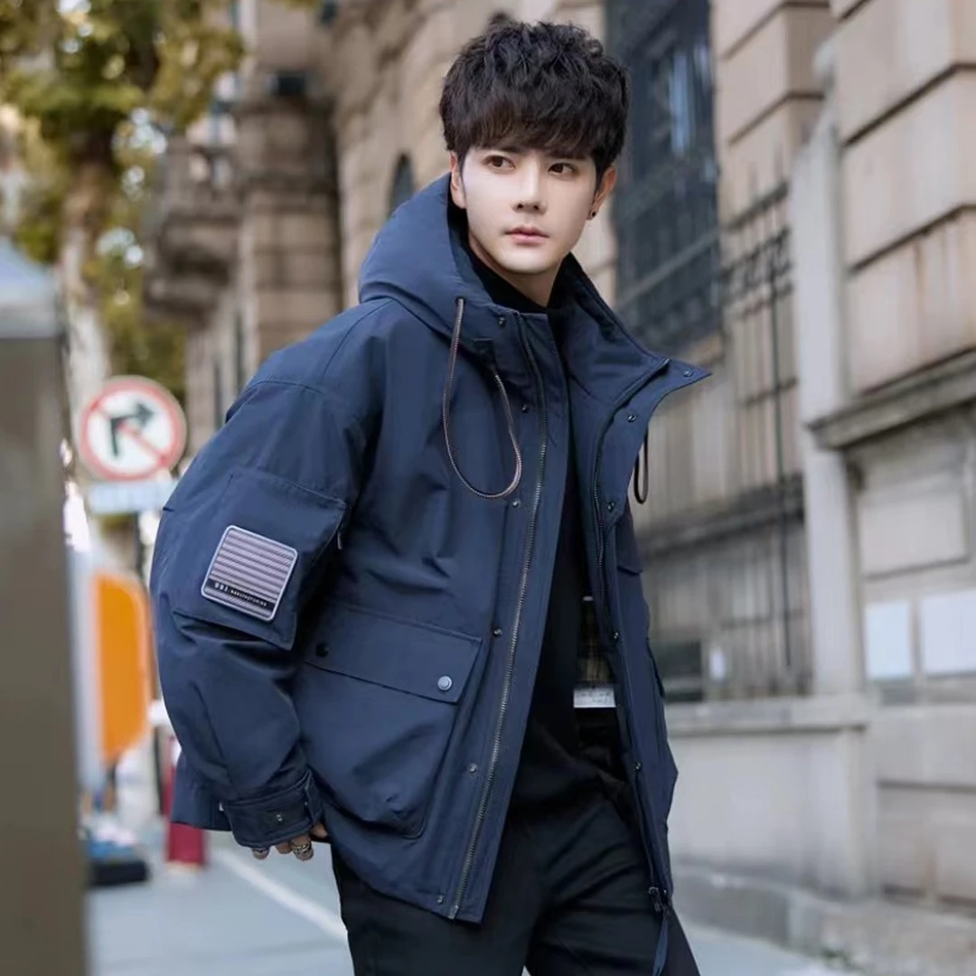 【机能风羽绒服】冬季新款连帽加厚男女同款上衣大口袋外套-918