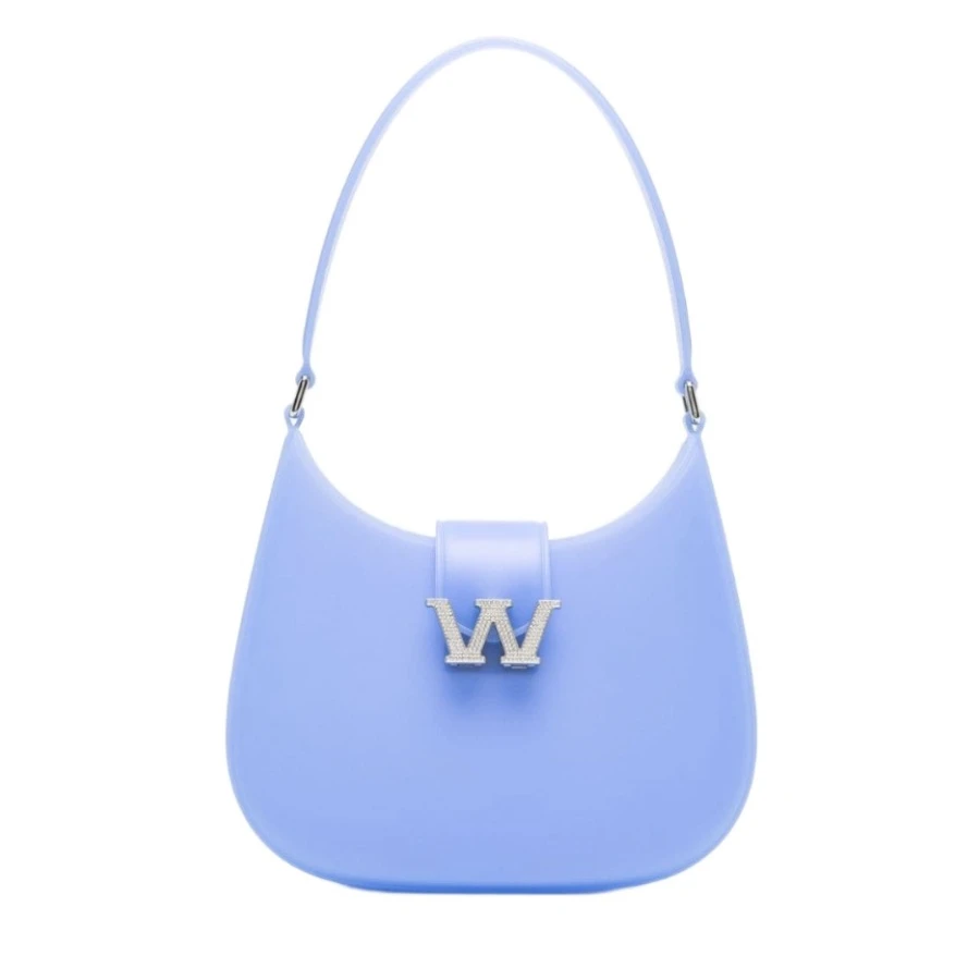 未使用 ALEXANDER WANG 果冻蓝色W Legacy 纯色女士挎包单肩包