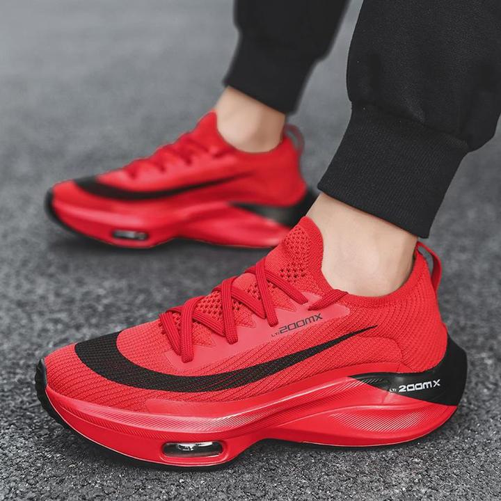 专业马拉松训练跑步鞋子情侣网面透气运动鞋体育生本命年红色跑鞋